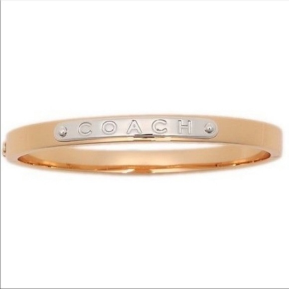Coach Hinged Bangle Bracelet Rose Gold - Picture 6 of 7